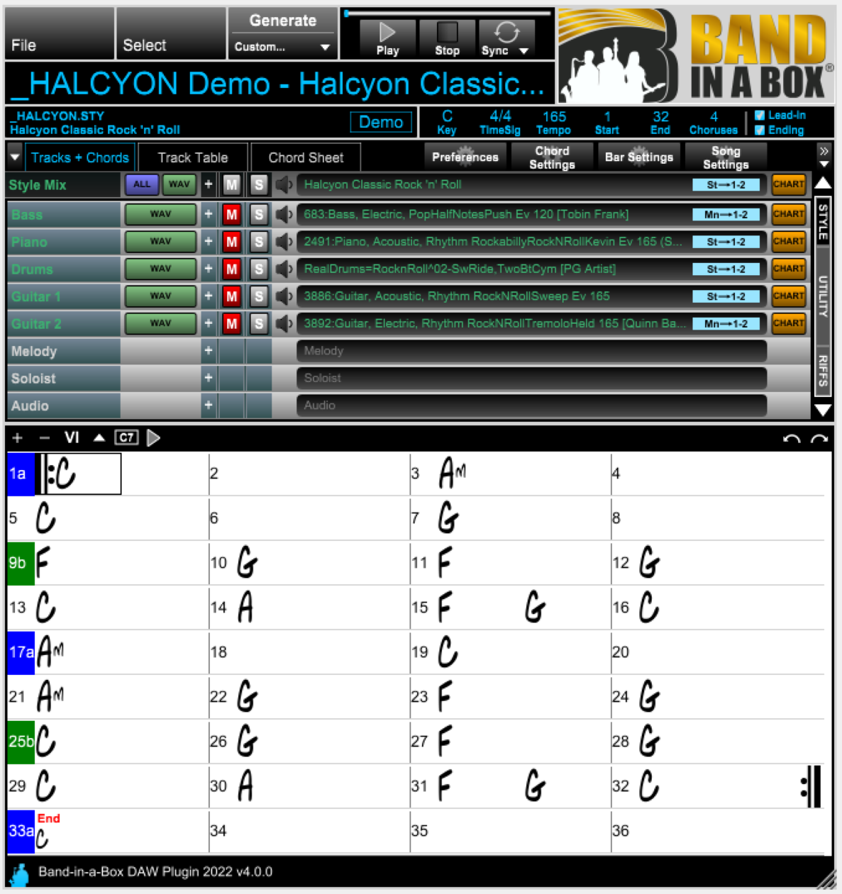 Band-in-a-Box DAW Plugin v4.0